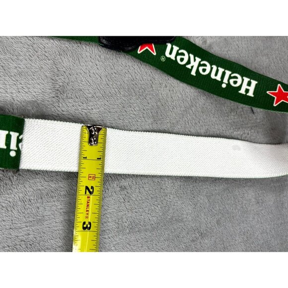 Heineken Beer Bier Bretels Suspenders Men's One Size White Green Adjustable - Picture 4 of 6
